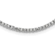 Sterling Silver Rhodium-plated 2mm CZ 16in Tennis Necklace