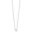 Sterling Silver E-Coating CZ Heart 16in w/2in ext Necklace