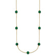 Lab-Created Malachite Necklace in Gold-Plated Sterling Silver, 16 Inch