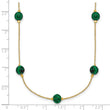 Lab-Created Malachite Necklace in Gold-Plated Sterling Silver, 16 Inch