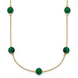 Lab-Created Malachite Necklace in Gold-Plated Sterling Silver, 16 Inch