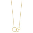 Sterling Silver Gold-tone 3 Intertwined Circles w/2 in ext. Necklace