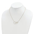 Sterling Silver Gold-tone 3 Intertwined Circles w/2 in ext. Necklace