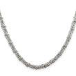Sterling Silver 4mm Fancy Byzantine Chain