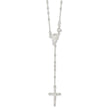 Sterling Silver Polished Rosary Necklace