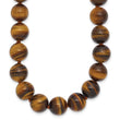 10-10.5mm Smooth Beaded Tiger Eye Necklace w/Sterling S.RH Clasp 18 in - Birthstone Company