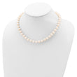 Sterling Silver Rhodium-plated 8-9mm White Near-Round Freshwater Cultured Pearl 16 inch Necklace - Birthstone Company