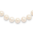 Sterling Silver Rhodium-plated 8-9mm White Near-Round Freshwater Cultured Pearl 16 inch Necklace - Birthstone Company
