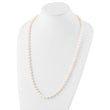 Sterling Silver Rhodium-plated 8-9mm White Near-Round Freshwater Cultured Pearl 16 inch Necklace - Birthstone Company