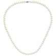 Sterling Silver Rhodium-plated 8-9mm White Near-Round Freshwater Cultured Pearl 16 inch Necklace - Birthstone Company