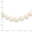 Sterling Silver Rhodium-plated 9-10mm White FWC Pearl Necklace