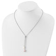 Sterling Silver Rhodium FWC Pearl Knot 18 in. Necklace/Earring Set