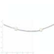Sterling Silver Rhodium 7-8mm White FWC Pearl w/2in ext. Necklace