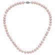 Sterling Silver Rhodium-plated 7-8mm Purple FWC Pearl Necklace