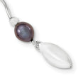 Sterling Silver Pearl Necklace with Black Cultured Freshwater Pearls