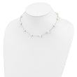 Sterling Silver Rh-plated Fresh Water Cultured Pearl Necklace