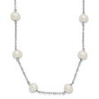 Sterling Silver White Freshwater Cultured Pearl Necklace 6-7mm