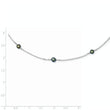 Sterling Silver Peacock Pearl Necklace with Polished Finish
