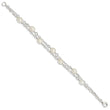 Sterling Silver White FW Cultured Pearl 7.5 inch Bracelet - Birthstone Company