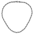 Sterling Silver & Black Rhodium-Plated Mesh and Beaded Necklace