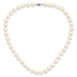 Sterling Silver Rhodium-plated 11-12mm White Near-Round Freshwater Cultured Pearl 18 inch Necklace - Birthstone Company