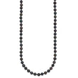 Sterling Silver Rhodium-plated 4-5mm Black Near-Round Freshwater Cultured Pearl 20 inch Necklace - Birthstone Company