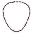 Sterling Silver Rhod-plated 5-6mm Black FWC Pearl Necklace 16 in - Birthstone Company