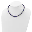 Sterling Silver Rhodium-plated 6-7mm Black FWC Pearl Necklace