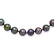 Sterling Silver Pearl Necklace with Polished Black FWC Pearls