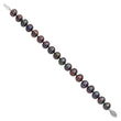 Sterling Silver Rhod-plated 9-10mm Black FWC Pearl Bracelet - Birthstone Company