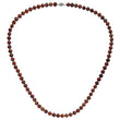 Sterling Silver Rhodium-plated 8-9mm Brown Near-Round Freshwater Cultured Pearl 18 inch Necklace - Birthstone Company