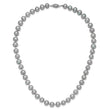 Sterling Silver Rhodium-plated 7-8mm Grey Near-Round Freshwater Cultured Pearl 7.25 inch Bracelet - Birthstone Company