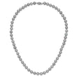 Sterling Silver Rhodium-plated 7-8mm Grey Near-Round Freshwater Cultured Pearl 7.25 inch Bracelet - Birthstone Company