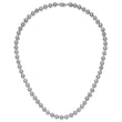 Sterling Silver Rhodium-plated 7-8mm Grey Near-Round Freshwater Cultured Pearl 7.25 inch Bracelet - Birthstone Company