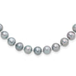 Sterling Silver Rhodium 7-8mm Grey FWC Pearl Necklace