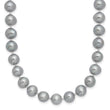 Sterling Silver Rhodium-plated 7-8mm Grey Near-Round Freshwater Cultured Pearl 7.25 inch Bracelet - Birthstone Company