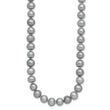 Sterling Silver Grey Freshwater Cultured Pearl Necklace 8-9mm - Birthstone Company