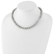 Sterling Silver Rhodium 8-9mm Grey FWC Pearl Necklace