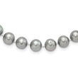 Sterling Silver Rhodium 8-9mm Grey FWC Pearl Necklace