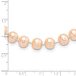 Sterling Silver Rhod-plated 7-8mm Pink FWC Pearl Necklace