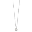 Sterling Silver Rhodium-plated 6-7mm White FWC Pearl Necklace/Earring Set
