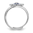 Sterling Silver Rhodium-plated Polished & Enameled Butterfly Children's Earring Ring & Pendant Set