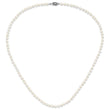 Sterling Silver Rhodium 4-5mm White FWC Pearl Necklace