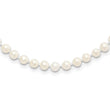 Sterling Silver Rhodium-plated 4-5mm White Near-Round Freshwater Cultured Pearl 20 inch Necklace - Birthstone Company