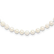 Sterling Silver Rhodium 4-5mm White FWC Pearl Necklace