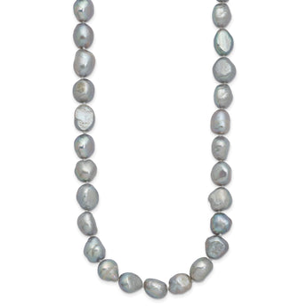 9-11mm Grey Baroque Freshwater Cultured Pearl Endless 64 inch Necklace - Birthstone Company