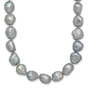 9-11mm Grey Baroque Freshwater Cultured Pearl Endless 64 inch Necklace - Birthstone Company
