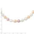 9-11mm White, Pink and Purple Baroque Freshwater Cultured Pearl Endless 64 inch Necklace - Birthstone Company