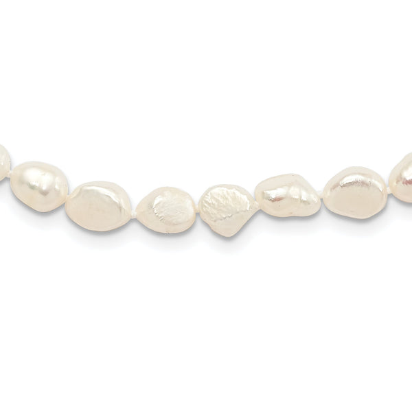 64 White Baroque Freshwater Pearl Endless Necklace