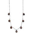Sterling Silver RH 7-8mm Black Teardrop FWC Pearl Dangle Necklace 17.5 in - Birthstone Company